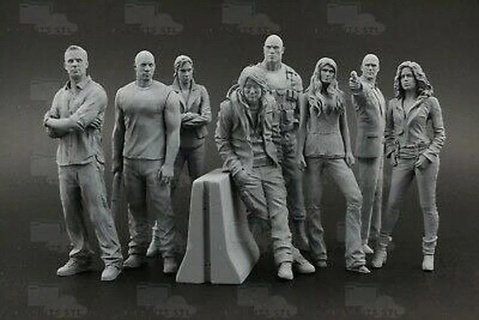 fast forious protagonists movie paul walker 3d print model - Mito3D