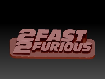fast furious 2 logo paul walker diesel wine edbo film muscle car 3d print model - Mito3D