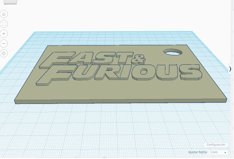 veloce furioso logo portachiavi arte 3d print model - Mito3D