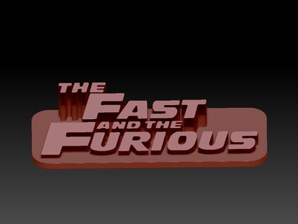 fast furious logo film paul walker diesel wine edbo muscle car 3d print model - Mito3D