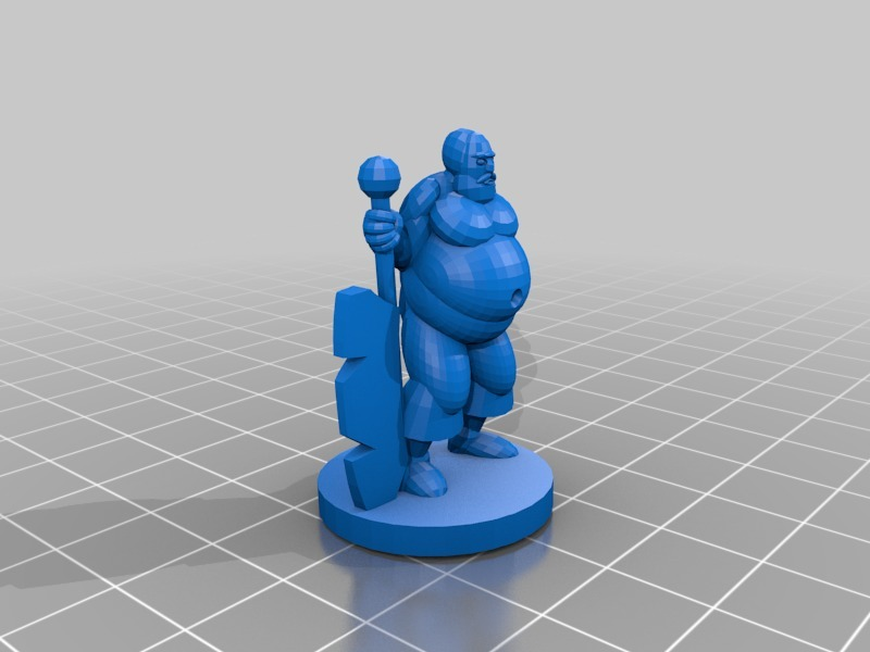 fat bastard 28mm d&d pathfinder 3d printing 3D print model - Mito3D