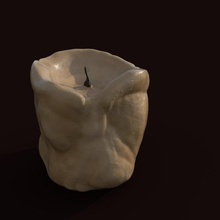 Fette Kerze home molten geschmolzene 3d print model - Mito3D