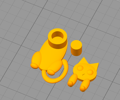 gordura gato expansores joalheria orelha 3d print model - Mito3D
