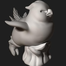 fat chocobo final fantasy xiv art creatures worldoffinalfantasy thicc print must monster funny 7 finalfantasu cute creature chicken chick big 3d print model - Mito3D