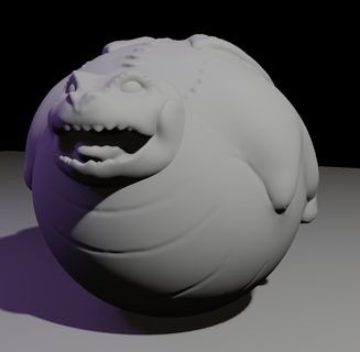 fat dragon dragon fat ball  3d print model - Mito3D
