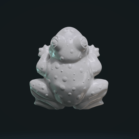 fat frog art lyagushka amphibia amphibian toad bog lily water 3D print model - Mito3D