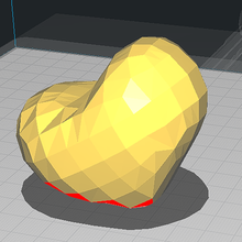 fat heart diamond 3d print model - Mito3D