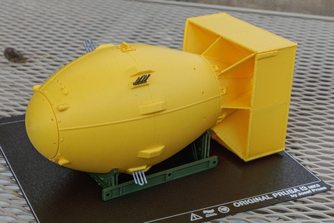 fat man atomic bomb 3d print model - Mito3D