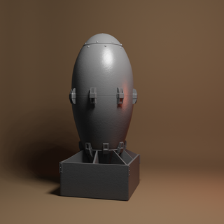 fat homme atomique bombe nucléaire 3d print model - Mito3D