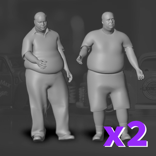fat homme mécanicien x2 1 64 3d print model - Mito3D