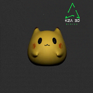 grasa mini Pikachu chibi bebé kwaii pokemon lindo Arte juego anime figura vídeo nintendo gordito cachos 3d print model - Mito3D