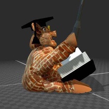 fat pig teach anoter brick - colorprint 3mf file obj various learning 3d print model - Mito3D