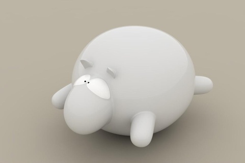 fat mouton animaux créatures art 3d print model - Mito3D