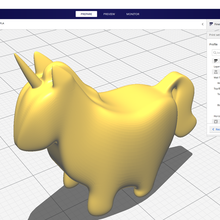 grasa unicornio animal lindo kawaii friki gratis 3d print model - Mito3D