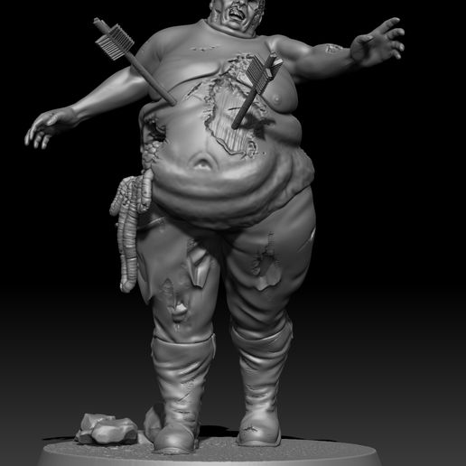 fat zombi 3D print model - Mito3D