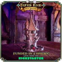 fates end - dice tower free wizard game gaming top table role roll tabletop pathfinder dnd rpg fate 3d print model - Mito3D