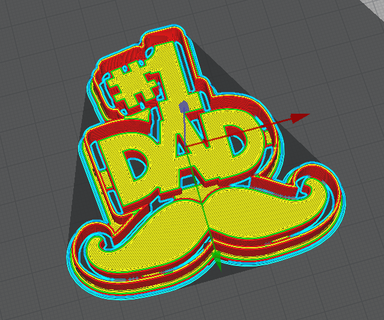 babanın gün kesici 1 baba kurabiye bıyık pul 3d print model - Mito3D