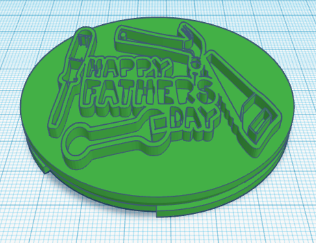 padre giorno fondente francobollo 3D print model - Mito3D