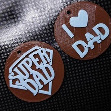 father's day keychains love daddy super daddy 3d print model - Mito3D