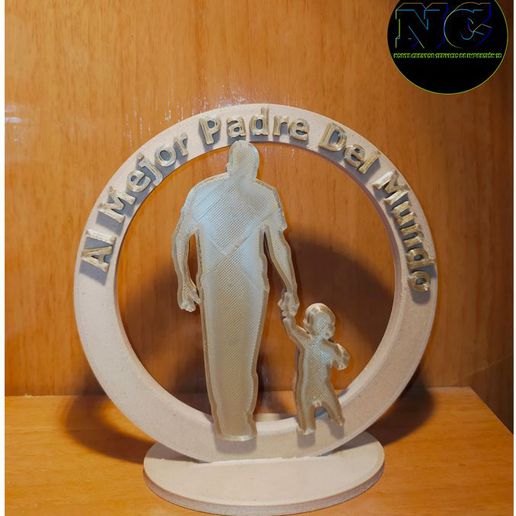 father's day medal 3D print model - Mito3D