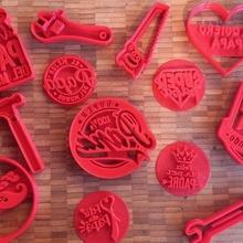 father's day stamp pack cookiecutter i love you daddy the best pope in world happy daddy's 3d print model - Mito3D