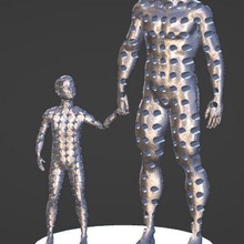 father & son sculpture 3d print model - Mito3D