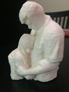 padre figlia abbraccio ragazzi personaggi arte 3d print model - Mito3D