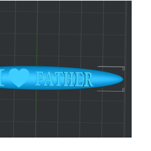 father keychain 3d print model - Mito3D