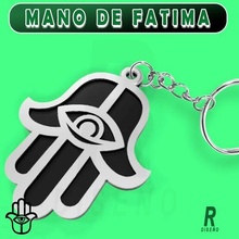 fatima hand hamsa jamsa from jewish muslim religion key ring 2 parties decoration style beauty protection security popular beautiful nice necklace pendant of jew keychain parts safety cute 3d print model - Mito3D