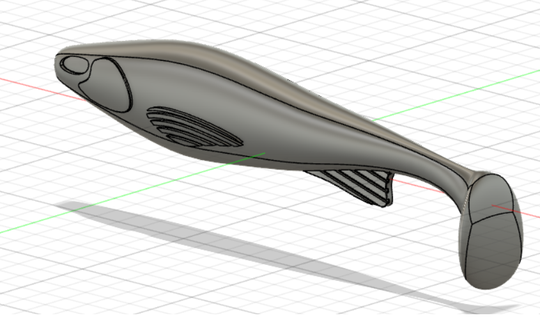 sábalo gordo Maestro + molde softbait perca lucio señuelo pescar 3d nadar 3d print model - Mito3D