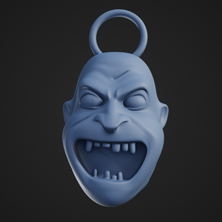 fatso zombie head keychain horror holloween funny cartoon jewelry scary 3d print model - Mito3D