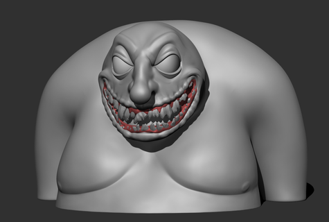 graso busto monstruo obeso grasa 3d print model - Mito3D
