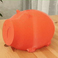 fatty piggy bank print 3d money toy art animal pink pig 3dsquad fun happy catcher 3d print model - Mito3D