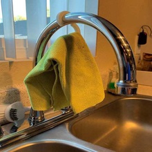faucet hook drying your cleaning cloth home kitchen dining 3d print model - Mito3D