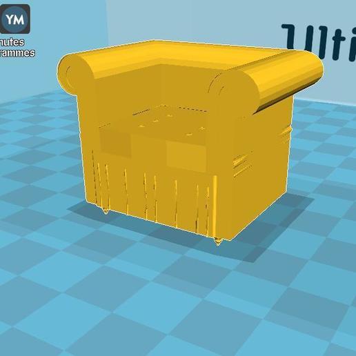 fauteuil avec revision architecture chair furniture art 3D print model - Mito3D