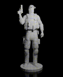 fbi arte cs go counter strike statuetta 3d print model - Mito3D