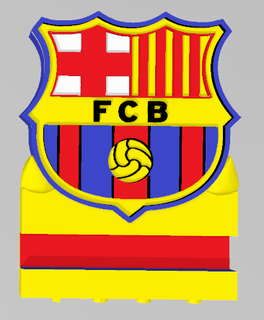 fc barcelona cell phone stand booth soccer cellular support barsa 3d print model - Mito3D
