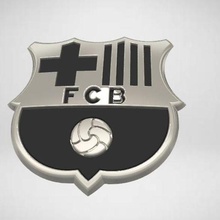 fc barcelona detachable babadge futbol club barca fifa messy escudo chamions league 3d print model - Mito3D