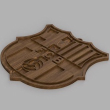 fc Barcelone logo badge manteau bras football Football Espagne FCB messi porte clés 3d print model - Mito3D