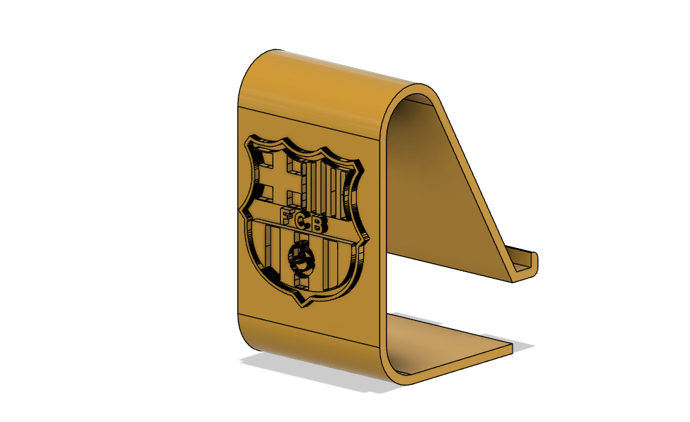 fc Barcelona Telefon Halter Unterstützung Tür Stand Bar Logo Fußball 3D print model - Mito3D