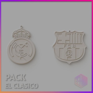 fc barcelona real madrid keychains pack key rings keychain soccer manchester city ac milan champions league inter 3d print model - Mito3D