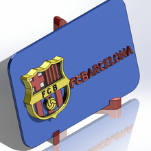 el fc barcelona escudo de la placa art fútbol chapetón 3d print model - Mito3D