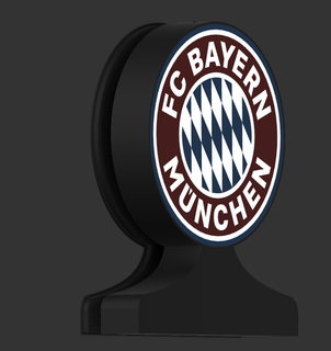 fc Bayern Chen logotipo nomeado casa luminária 3d print model - Mito3D
