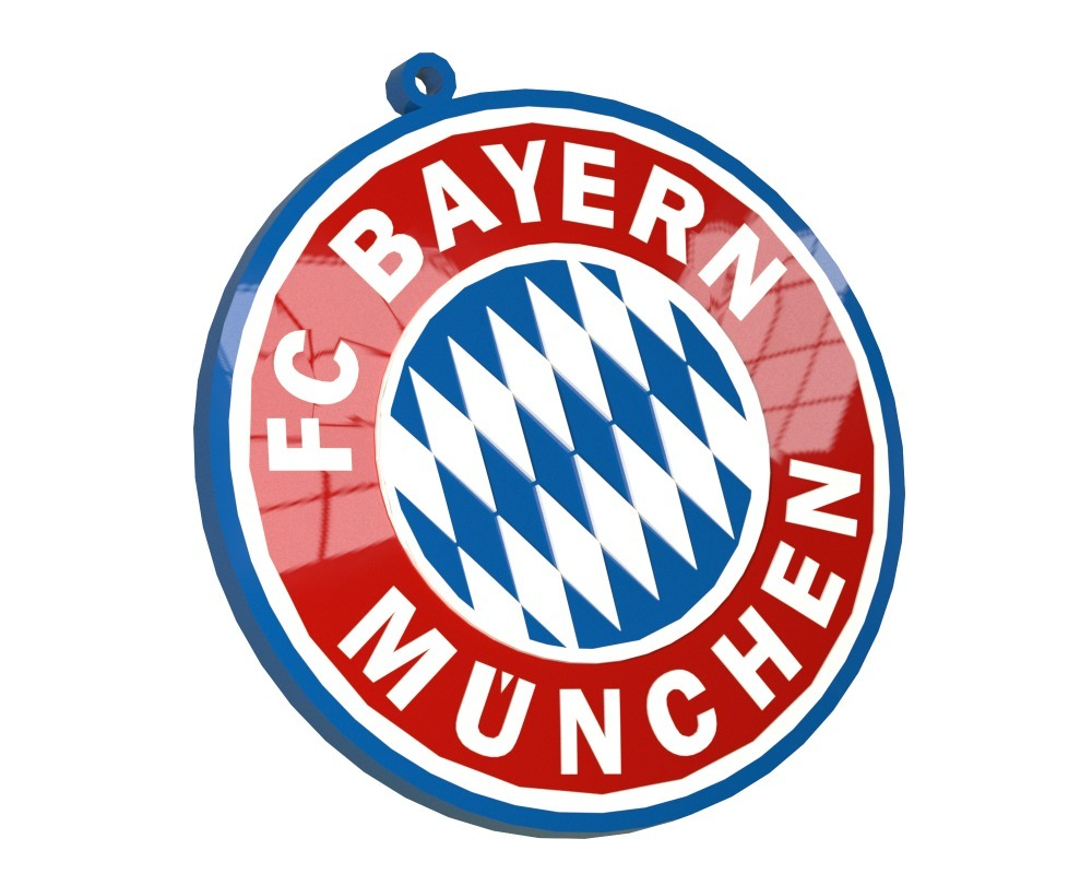 fc bayern logo llave cadena 3d impresión nube parcial diverso categorizar 3D print model - Mito3D