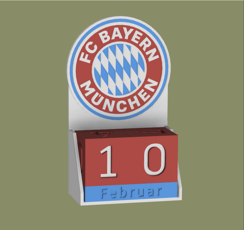 fc Bayern Münih takvim 3D print model - Mito3D