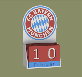 fc Bayern München Kalender 3d print model - Mito3D