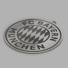 fc bayern nchen logo badge coat arms soccer football lewandowski keychain art decoration 3d print model - Mito3D