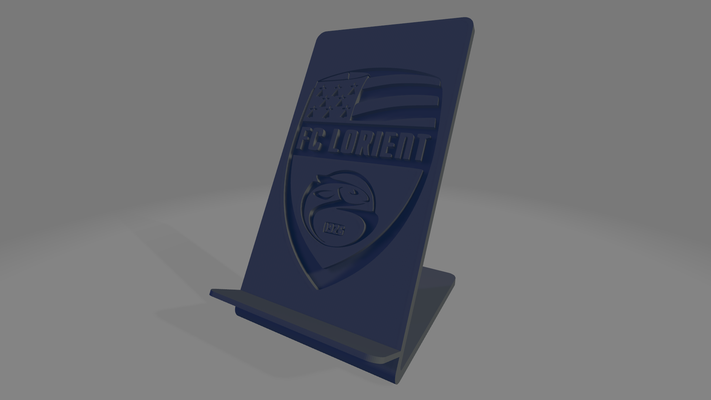 fc lorient teléfono soporte artilugio fútbol deporte pasión francia francés equipo recuerdo regalo campeones liga europa parís 3d print model - Mito3D