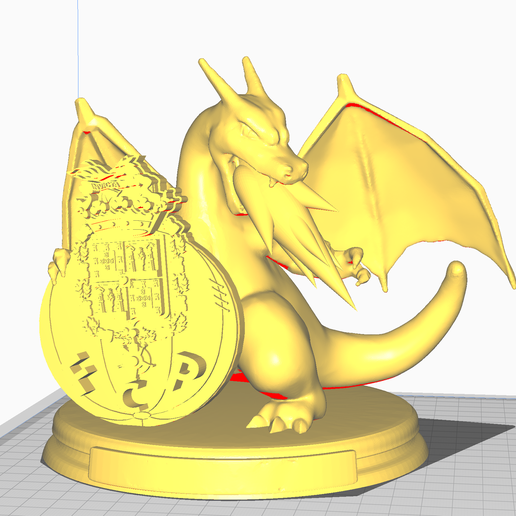 fc Porto dragon fcp fcporer Dragon logo Portugal football futebol club 3D print model - Mito3D