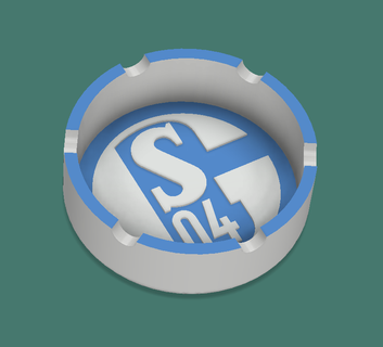 fc Schalke 04 cendrier Accueil maison Bundesliga Coaster Football football Allemagne nrw 3d print model - Mito3D